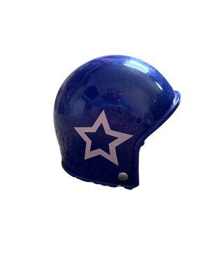 American Girl Doll Scooter Helmet With Star and Chin Strap-Purple-GUC